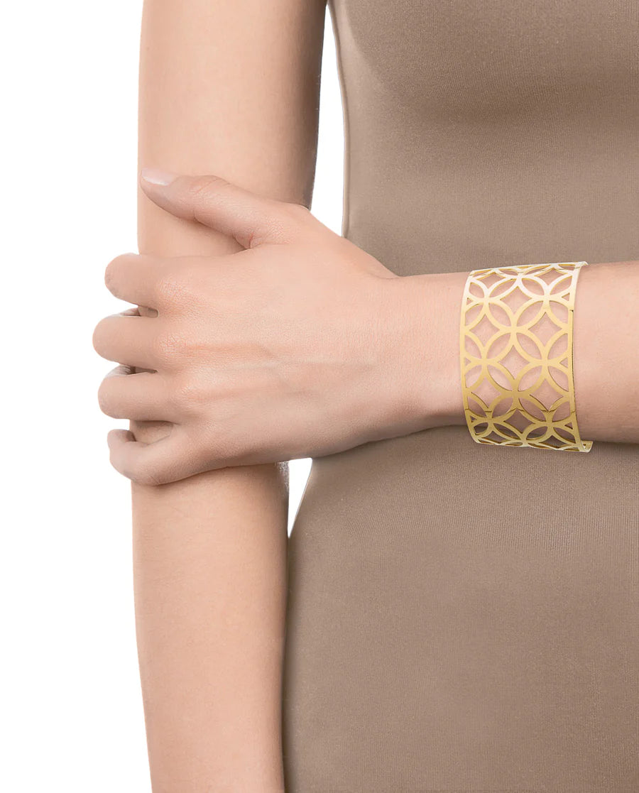 Pulsera brazalete Mujer Viceroy Chic de acero Ip dorado calado